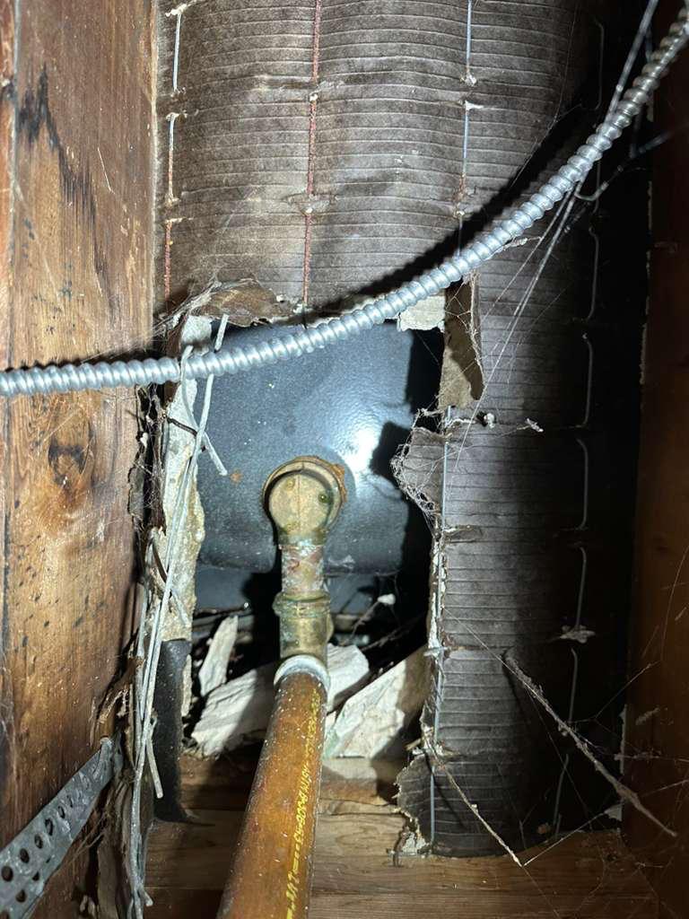 Corroded pipes and wiring